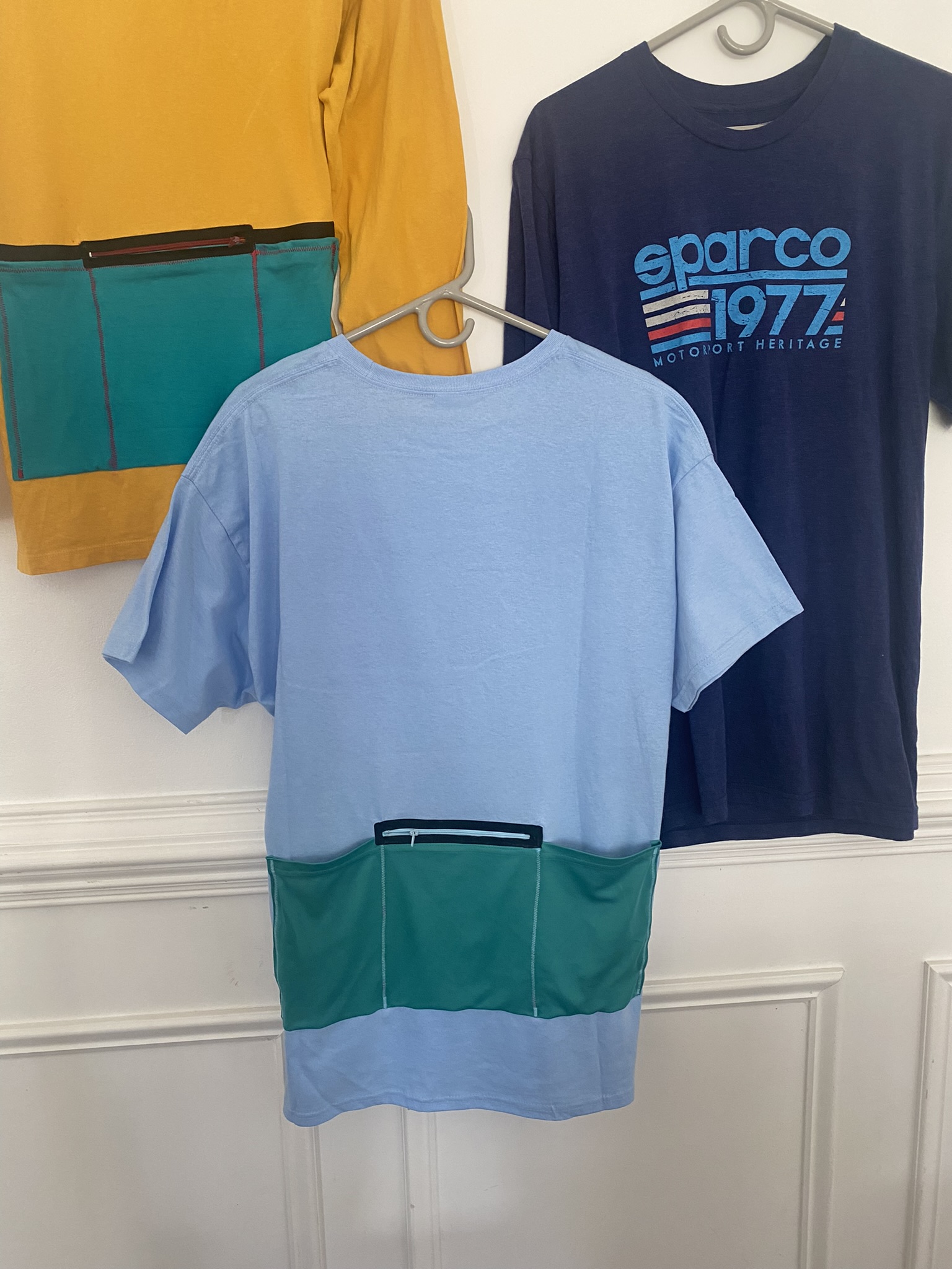 Cycling t-shirts featuring local screenprinted designs.